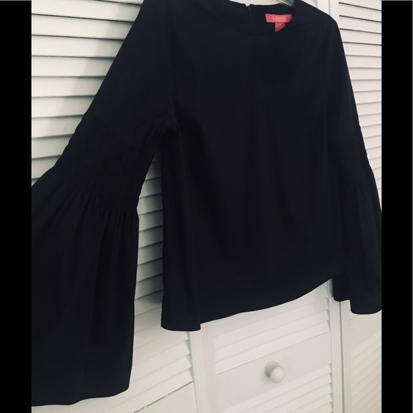 Catherine Malandrino Tops - Catherine Manlandrino L/S Black Bell Arm Top